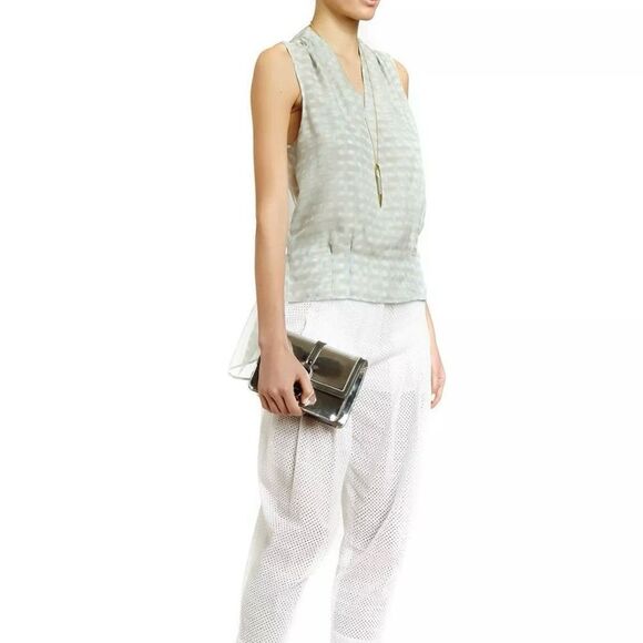 Maiyet Shirt Tail Silk Top 10/40 - Picture 2 of 8